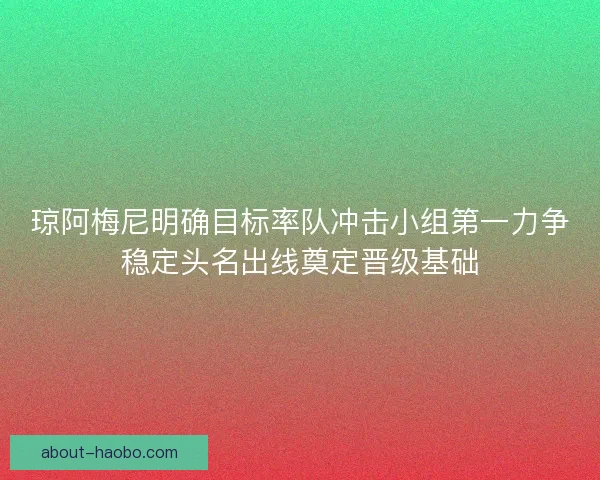 琼阿梅尼明确目标率队冲击小组第一力争稳定头名出线奠定晋级基础